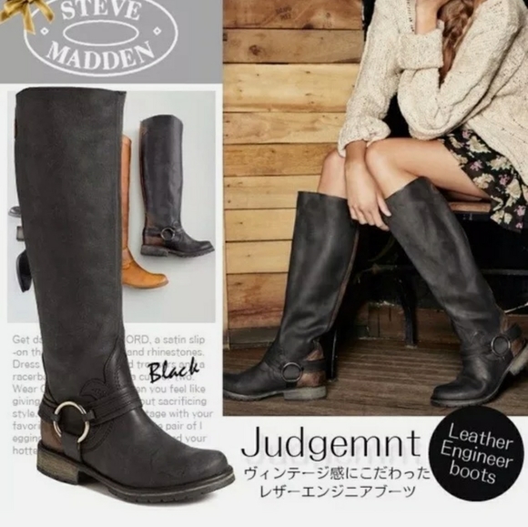 Steve Madden distressed riding boots. "Judgement" - Picture 2 of 7